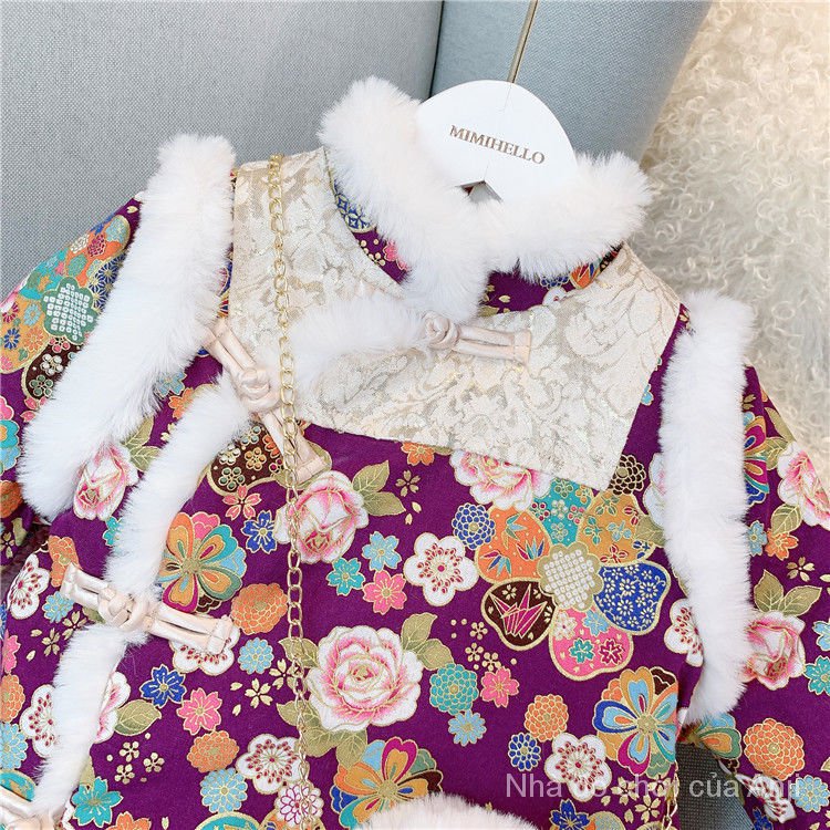 Winter clothes for girls Cheongsam Dress Chinese Style Children dress