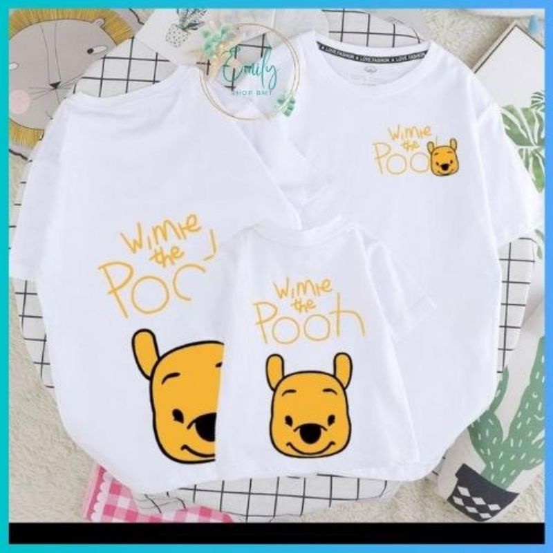 áo gia đình 3/4/5 người gấu nghộ nghĩnh đủ size 8_90kg. Emily Shop