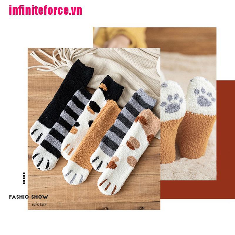 Vớ cotton họa tiết chân mèo dễ thương