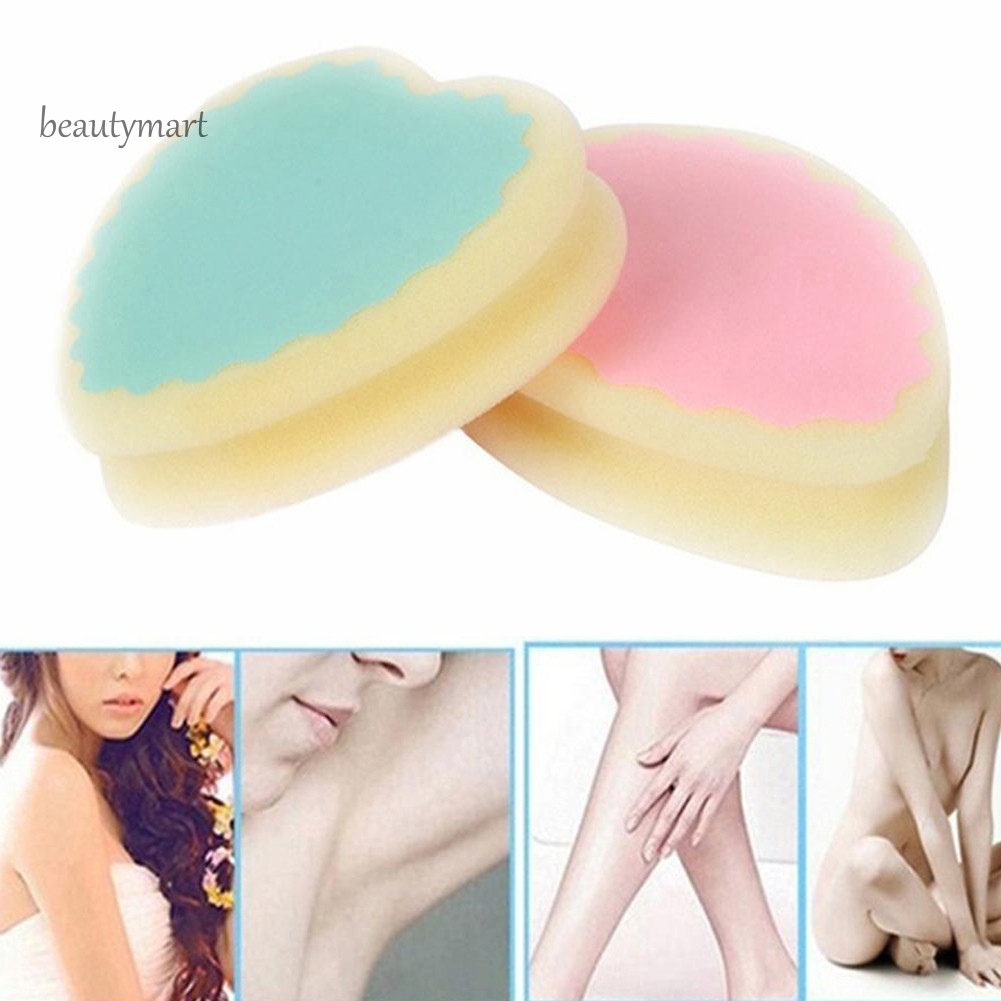 [Hàng mới về] Miếng bọt biển tẩy lông hình giọt nước/tròn/trái tim không gây đau tiện dụng