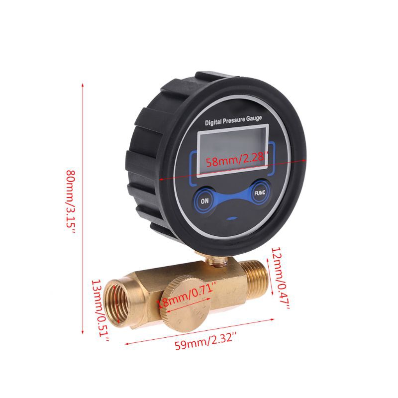Thiết bị kiểm soát áp suất khí có đồng hồ đo XINP 1/4" 200Psi