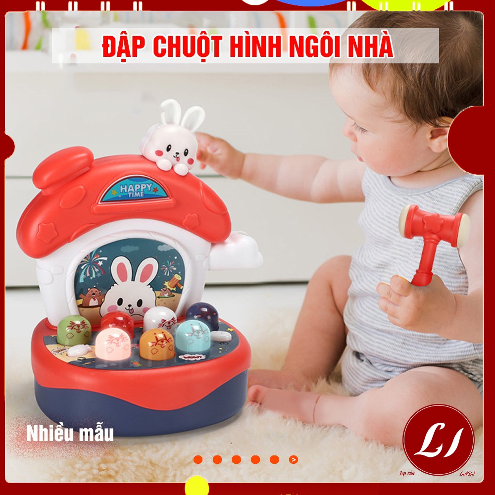 Đồ chơi ĐẬP CHUỘT PHÁT NHẠC hình ngôi nhà, nhiều mẫu cho bé