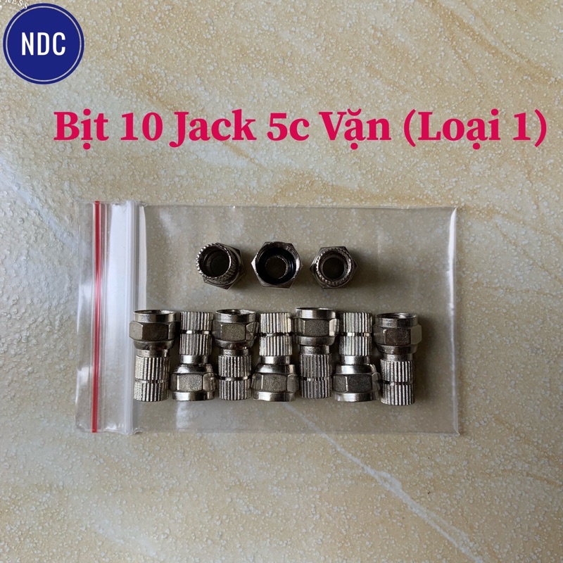 Bịt 10 Jack TV Rắc Tivi F5, 5C Vặn (LOẠI 1, 2)