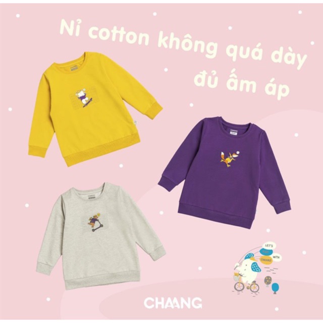 CHAANG - Áo nỉ Chaang dành cho bé trai, bé gái từ 10-27kg