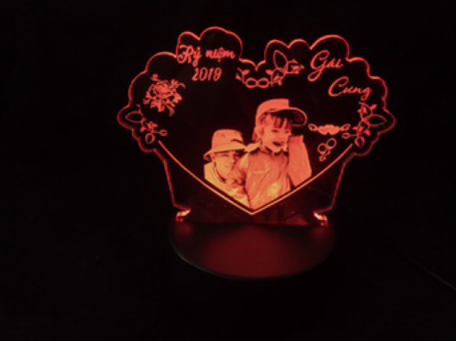 Đèn ngủ led 3d khắc tên hình ảnh theo yêu cầu - Quà tặng con gái cưng