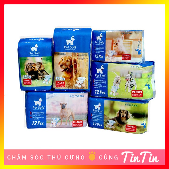 Bỉm Dành Cho Thú Cưng Pet Soft (Bịch 12 Chiếc) Giá Rẻ