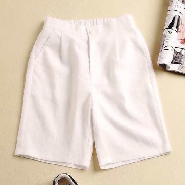 Quần ngố nữ/ Quần lửng nữ ống rộng chất đũi mềm mịn | BigBuy360 - bigbuy360.vn