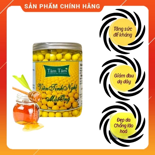Tinh bột nghệ chuẩn sạch được viên cùng với mật ong rừng Tâm Tâm Vint