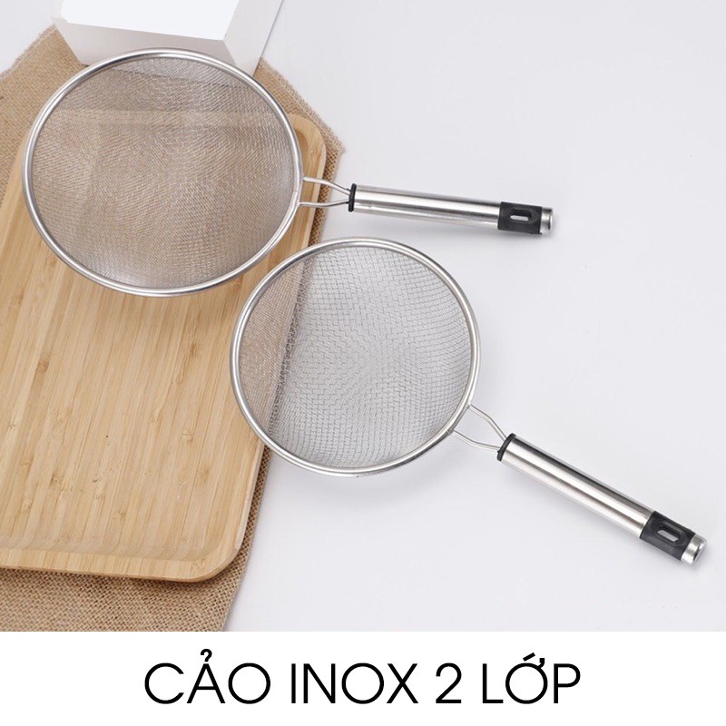 CẢO VỚT THỰC PHẨM INOX 2 LỚP - CAO2L