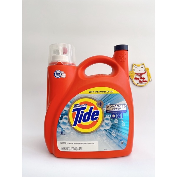 nước giặt tide ultra oxy 4.43L mỹ