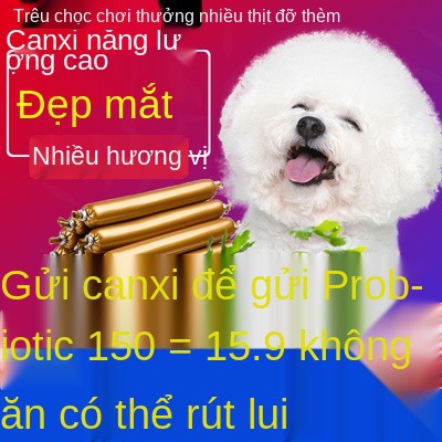 Dog Ham Xúc xích Pet Snacks Xúc xích Gold Mao Teddy Dog Grain Pet Đồ dùng ít muối Mèo Mèo Snack 50