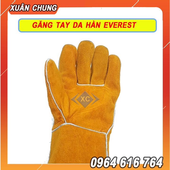 Găng tay hàn Everest EW14 Bao tay hàn da lộn, chống cháy, chịu nhiệt/tia lửa văng bắn, lớp lót chống hầm bí