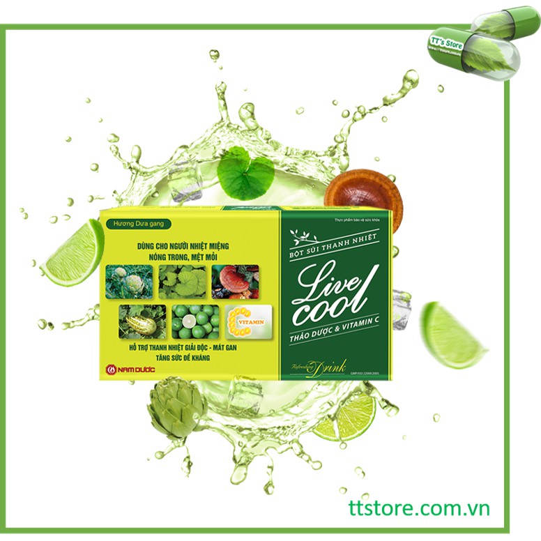 Bột sủi thanh nhiệt Livecool Nam Dược (Hộp 10 gói) [livercool, live cool, liver cool]