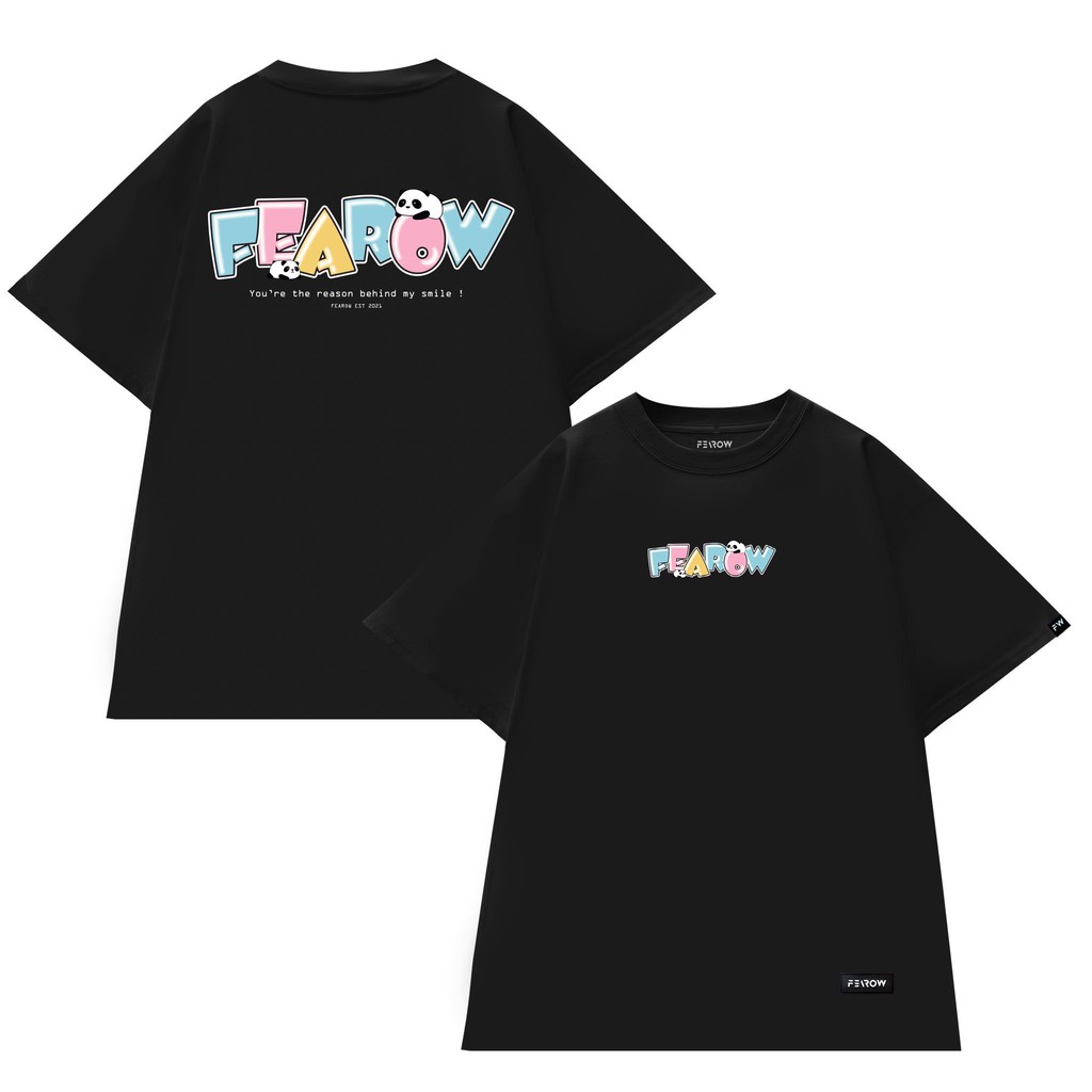  Áo PANDA CUTE TEE - BLACK - FW105 BLK