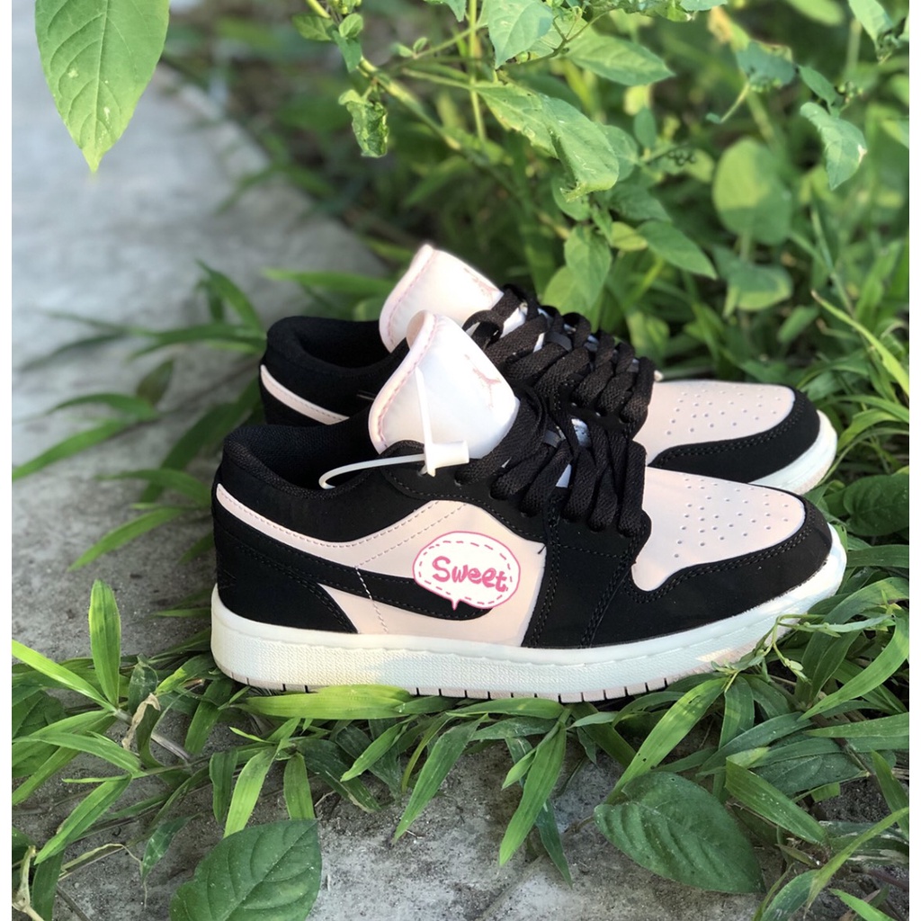 (Shop Giày XP_Sneaker Tặng Dây, Đủ Bill, Hộp Bảo Vệ) Giày Sneaker JD Thể Thao Đen Pha Hồng Nam Nữ da nỉ