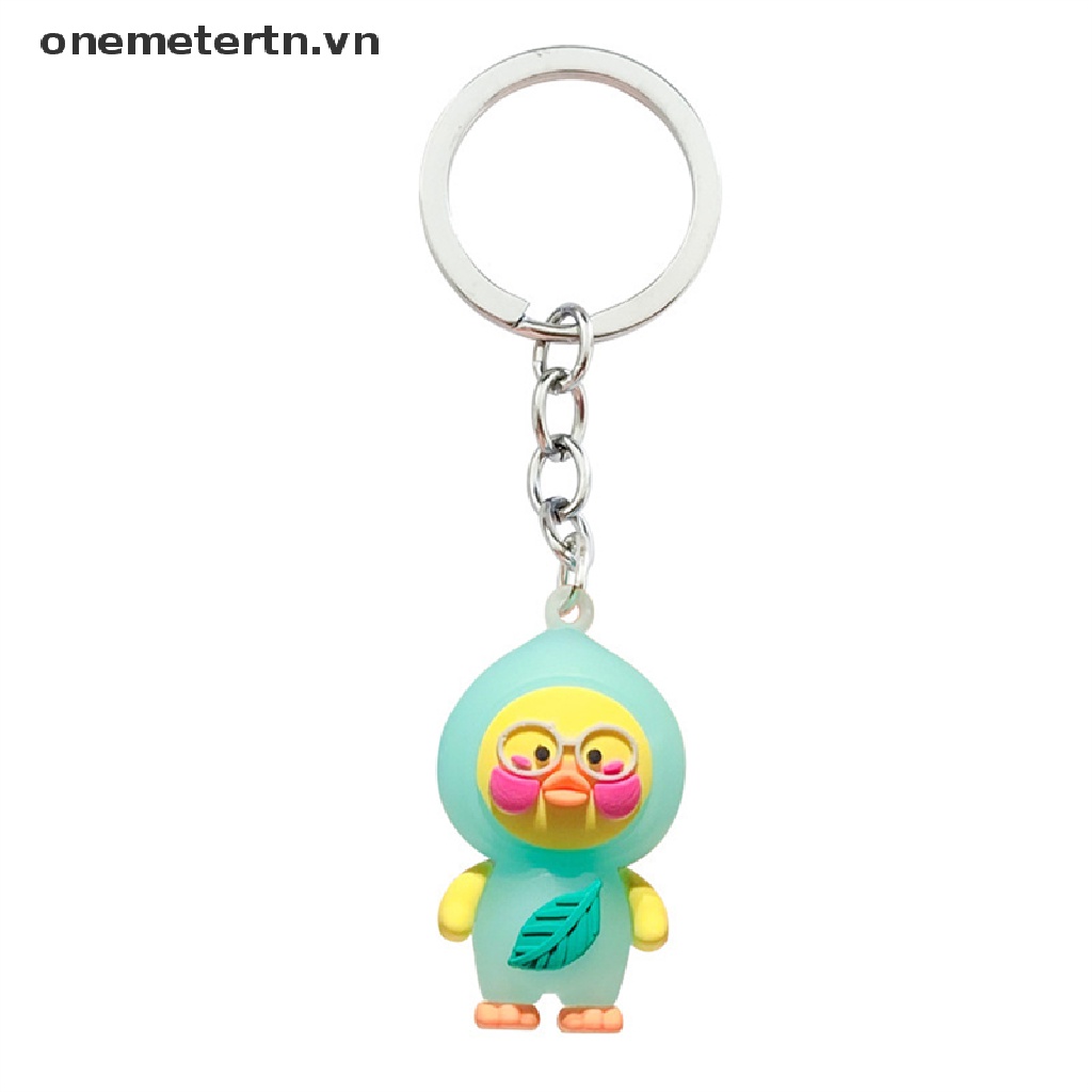 Móc Khóa Vịt Nhồi Bông Màu Kẹo Dễ Thương