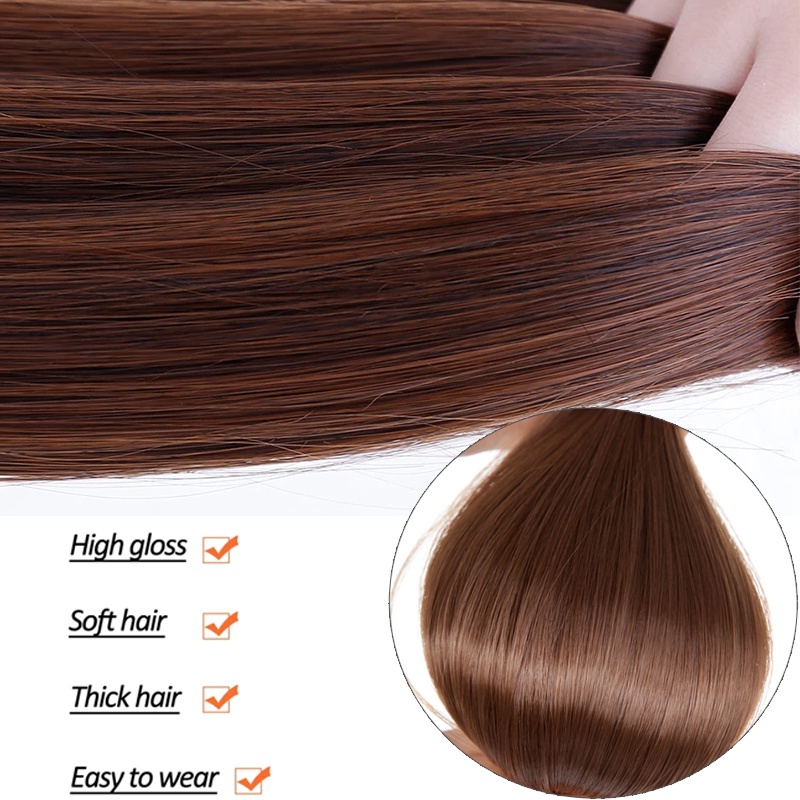 Tóc Giả Thẳng Dài 32 Inch Có Kẹp