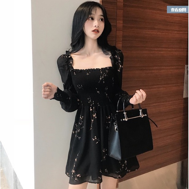 Váy voan hoa nhí Hàn Quốc bo chun | BigBuy360 - bigbuy360.vn