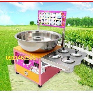 Máy làm kẹo bông gòn,sử dụng gas -TẶNG BÌNH ẮC QUY 12V- bán di động tiện lợi-Bảo hành 1 năm