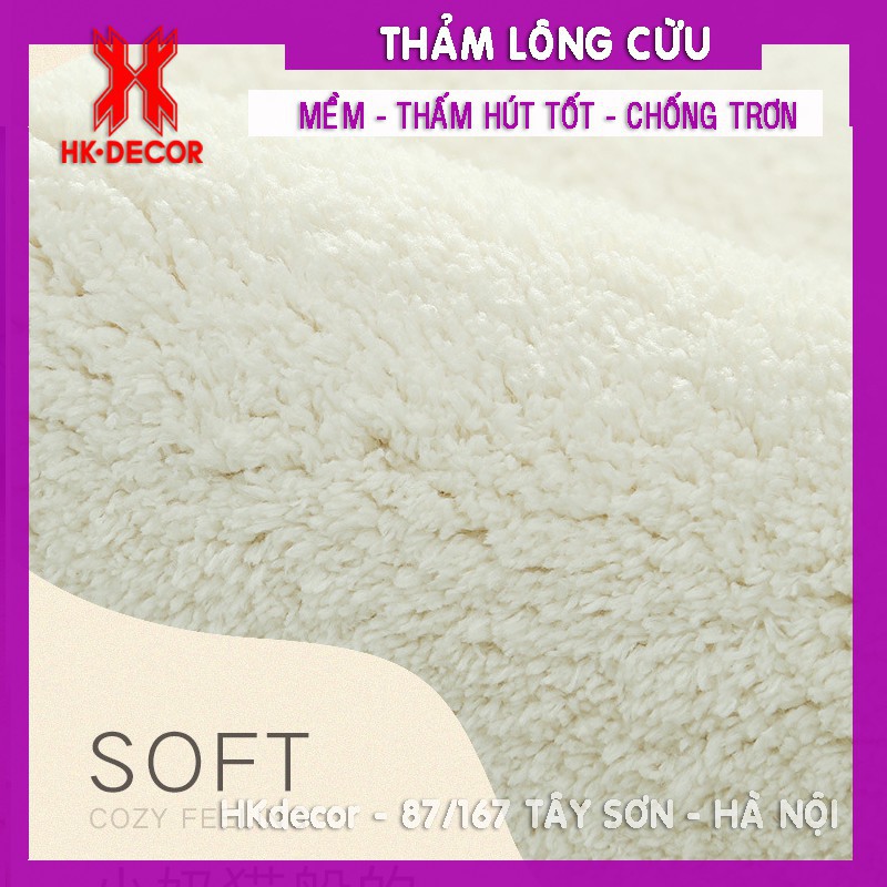 [Freeship] Thảm lông cừu, thảm trang trí trải sàn nhà, cạnh giường, phòng khách, chân ghế sofa, thảm ngồi bệt, thảm bếp