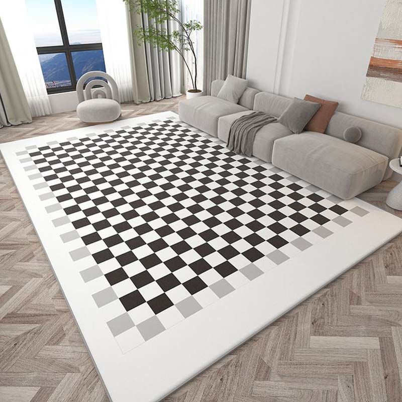 Thảm Trải Sàn Giả Len Cashmere Dày 13mm Màu Xám Dùng Trang Trí Phòng Khách / Phòng Ngủ