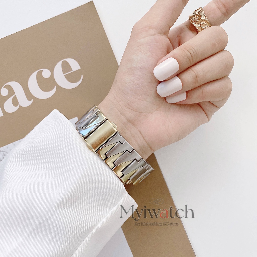Ốp mặt đồng hồ + dây đeo bằng kim loại thích hợp cho Apple watch 7 6 SE 2 44mm 40mm 45mm 3 4 5 SE 42mm 38mm 41mm