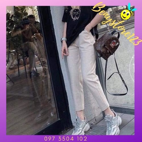 Quần Baggy Dạ Khóa Nữ 💖𝑭𝑹𝑬𝑬𝑺𝑯𝑰𝑷💖 Quần Tây Kaki Cúc Khóa Nữ Đẹp