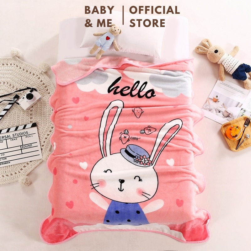 Chăn lông tuyết hình thú cho bé siêu mềm mịn 1mx1m4 Baby And Me