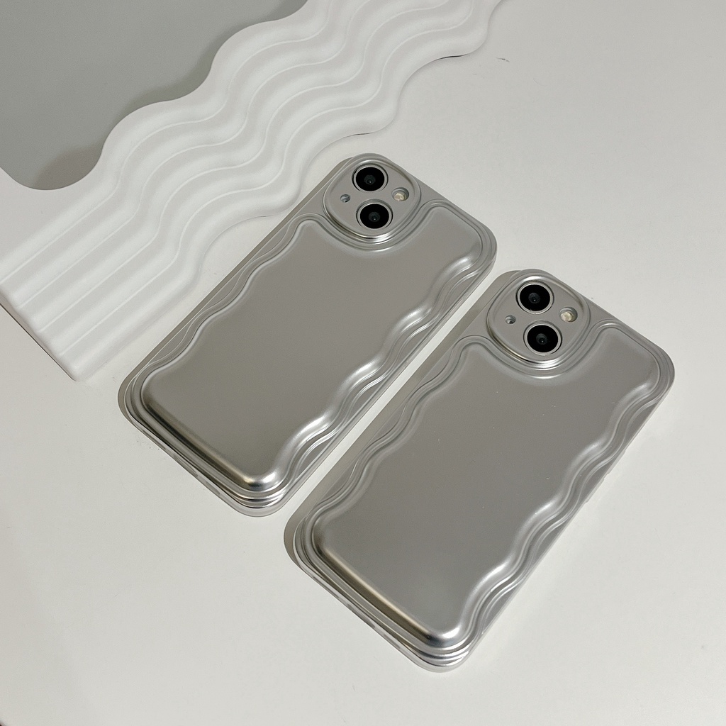 Ốp Điện Thoại Mềm Mạ Điện Họa Tiết Lượn Sóng Cho Iphone 14 pro max 12 pro max 11 pro max xs max xr x 13 pro max plus
