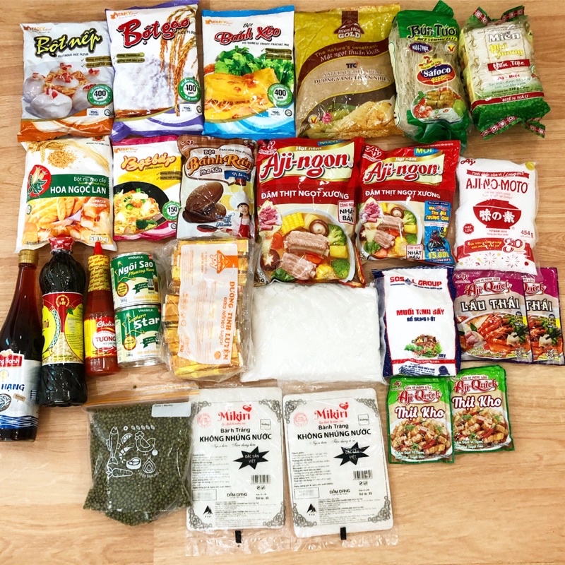 Bột các loại ( bột gạo /nếp/ năng/mì / bánh xèo/ cốt dừa )