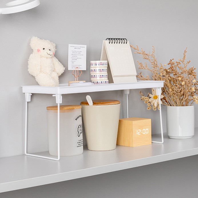 Kệ xếp đồ gấp gọn đa năng có thể ghép nhiều tầng desk decor bàn học DecorMe