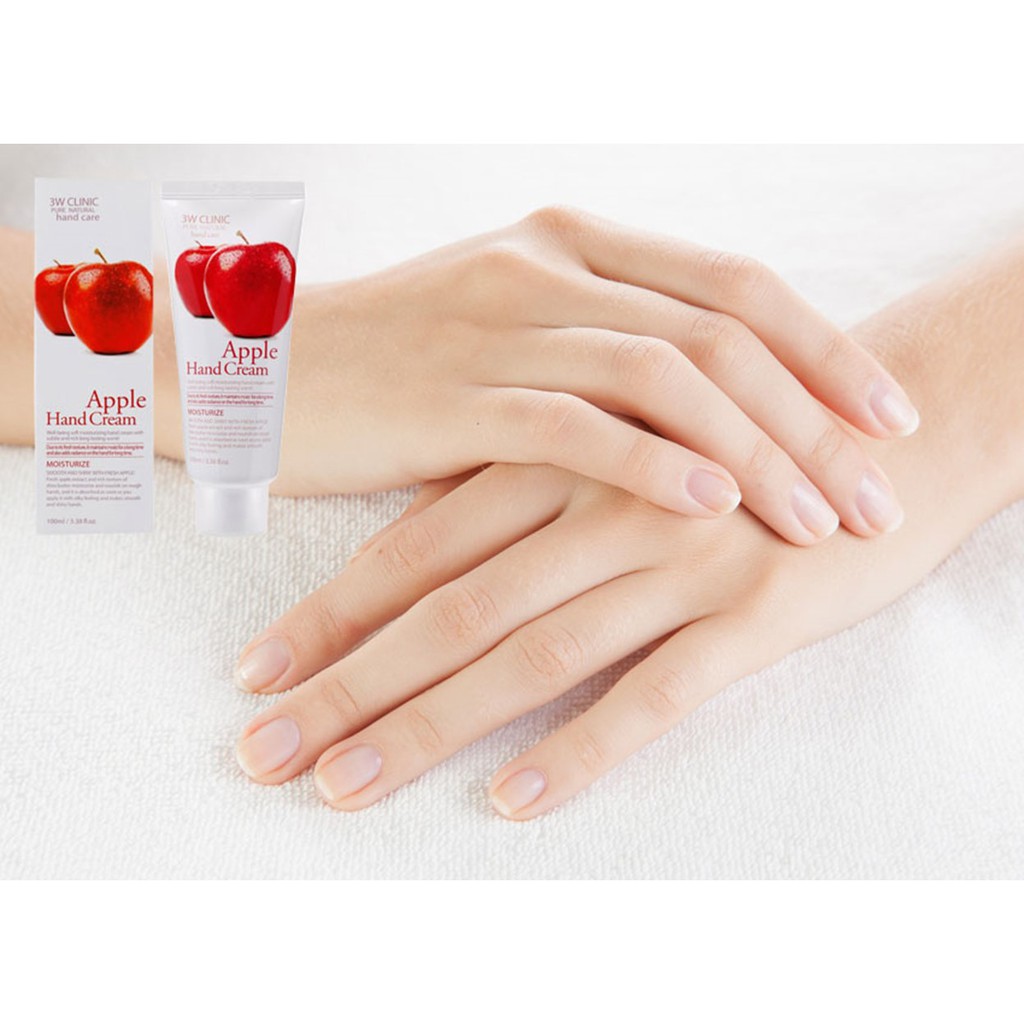 Kem Dưỡng Da Tay Hương Táo 3W Clinic Apple Hand Cream 100ml