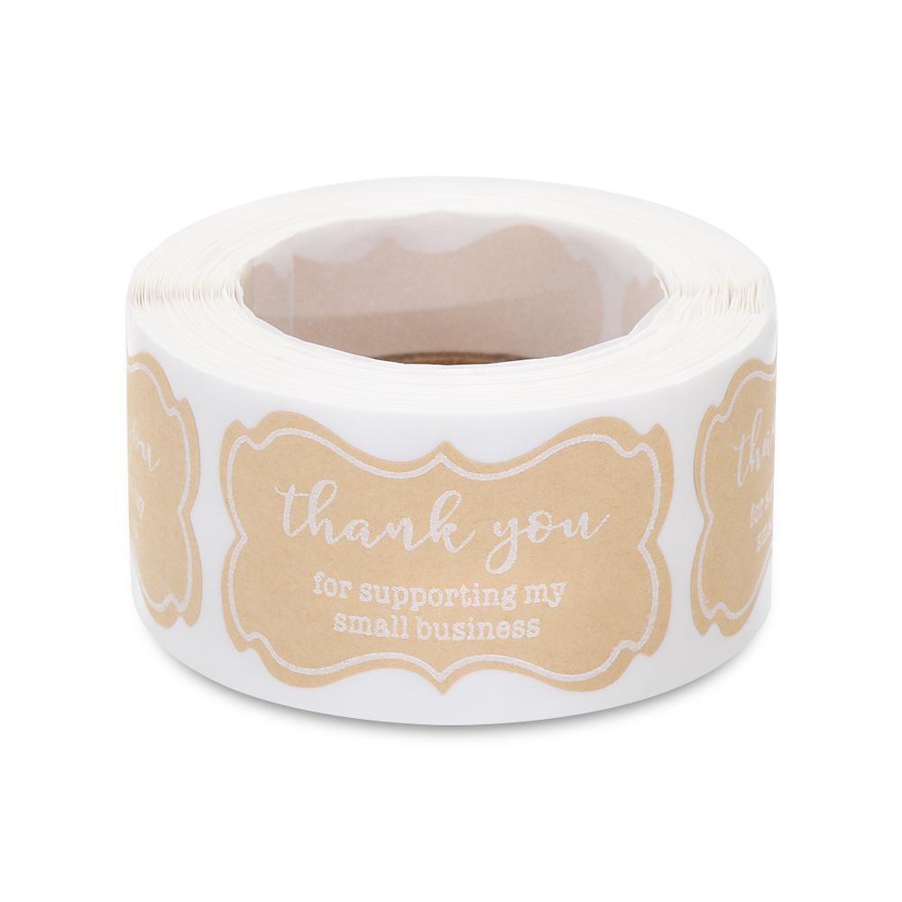 LAKAMIER Cuộn 250 Miếng Dán Chữ Thank You Trang Trí Quà Tặng