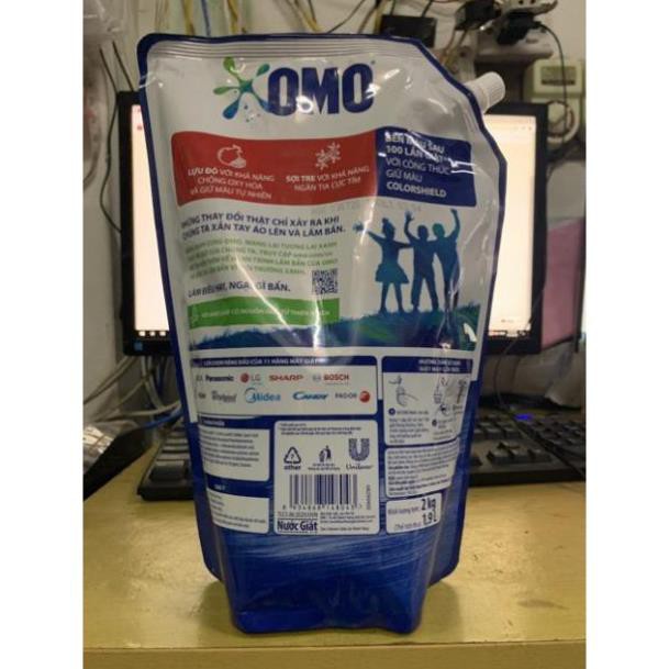 Túi Nước giặt Omo Matic dành cho máy giặt cửa trước túi 2kg