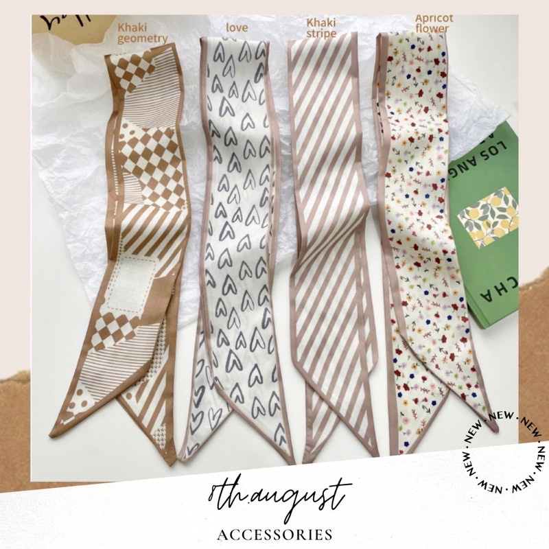 Khăn lụa đa năng: quấn cổ, turban, cột tóc, quấn quai túi xách