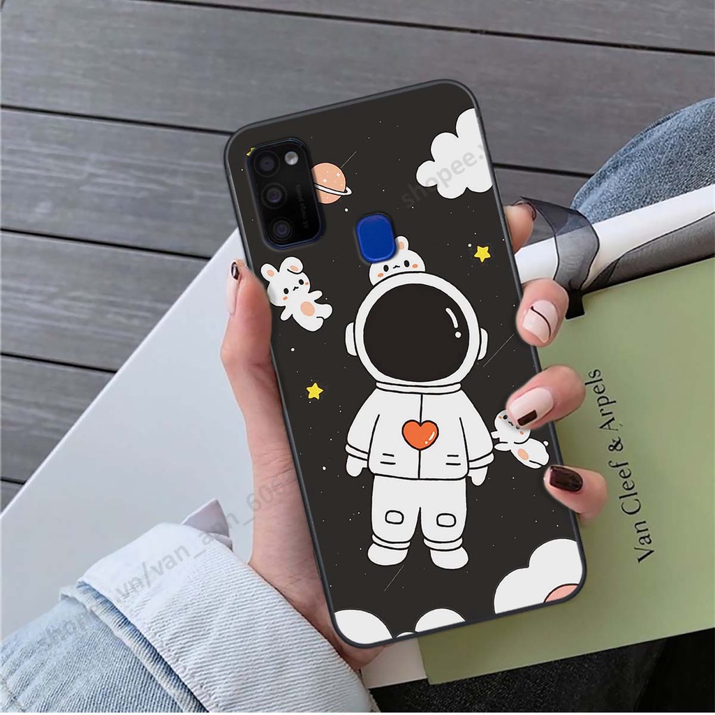 Ốp Samsung M21 / M30s hình bầu trời, phi hành gia đẹp, ốp lưng điện thoại samsung galaxy viền dẻo cao cấp