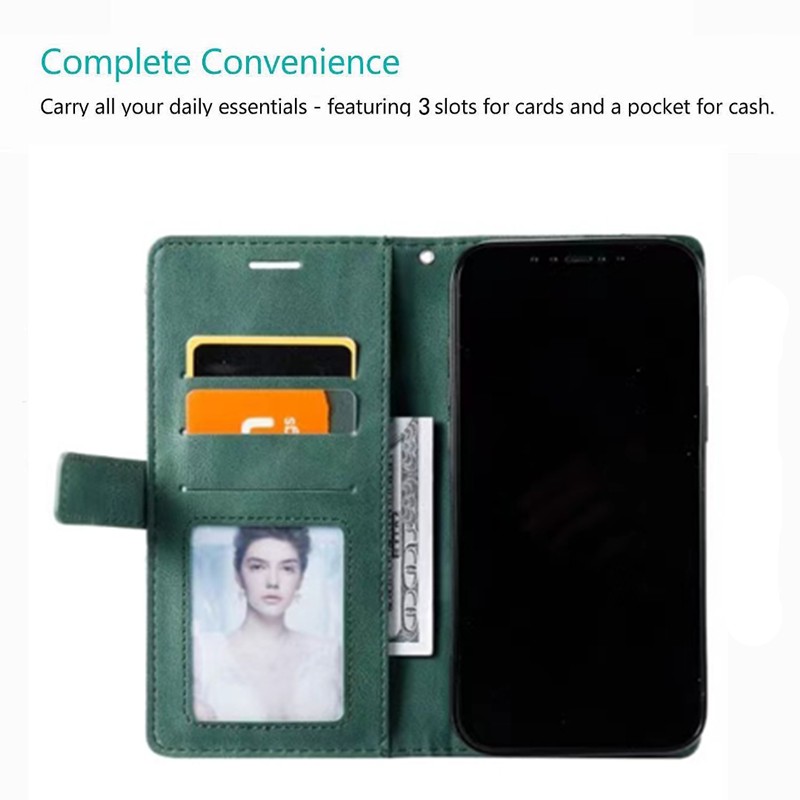 Ốp Điện Thoại Dạng Ví Da Có Ngăn Đựng Thẻ Cho Realme C25 C25S C15 C12 C11 7i C17 Realme 8 7 6 5 PRO C3 6i