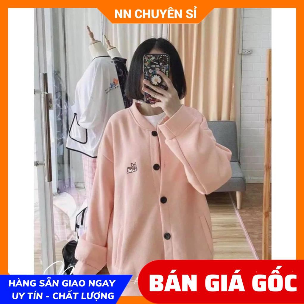 ÁO KHOÁC NỈ BÔNG CARDIGAN THÊU CÚN CỰC HOT AKN27 ⚡100% ẢNH THẬT⚡