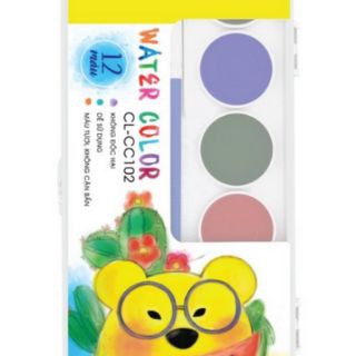 Màu nước Clasmate CL-CC102 bộ 12 màu- Hàng chính hãng