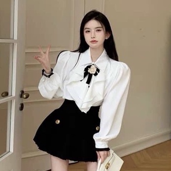 Áo sơ mi nữ tiểu thư, sơ mi công sở mẫu mới chất đẹp mặc cực xinh, đi làm, đi chơi | BigBuy360 - bigbuy360.vn
