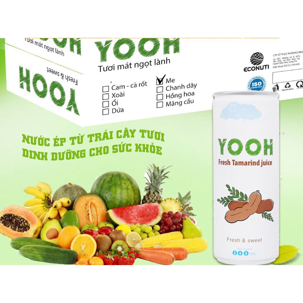 Yooh - Nước Trái Cây Tươi  Xoài 240 ml