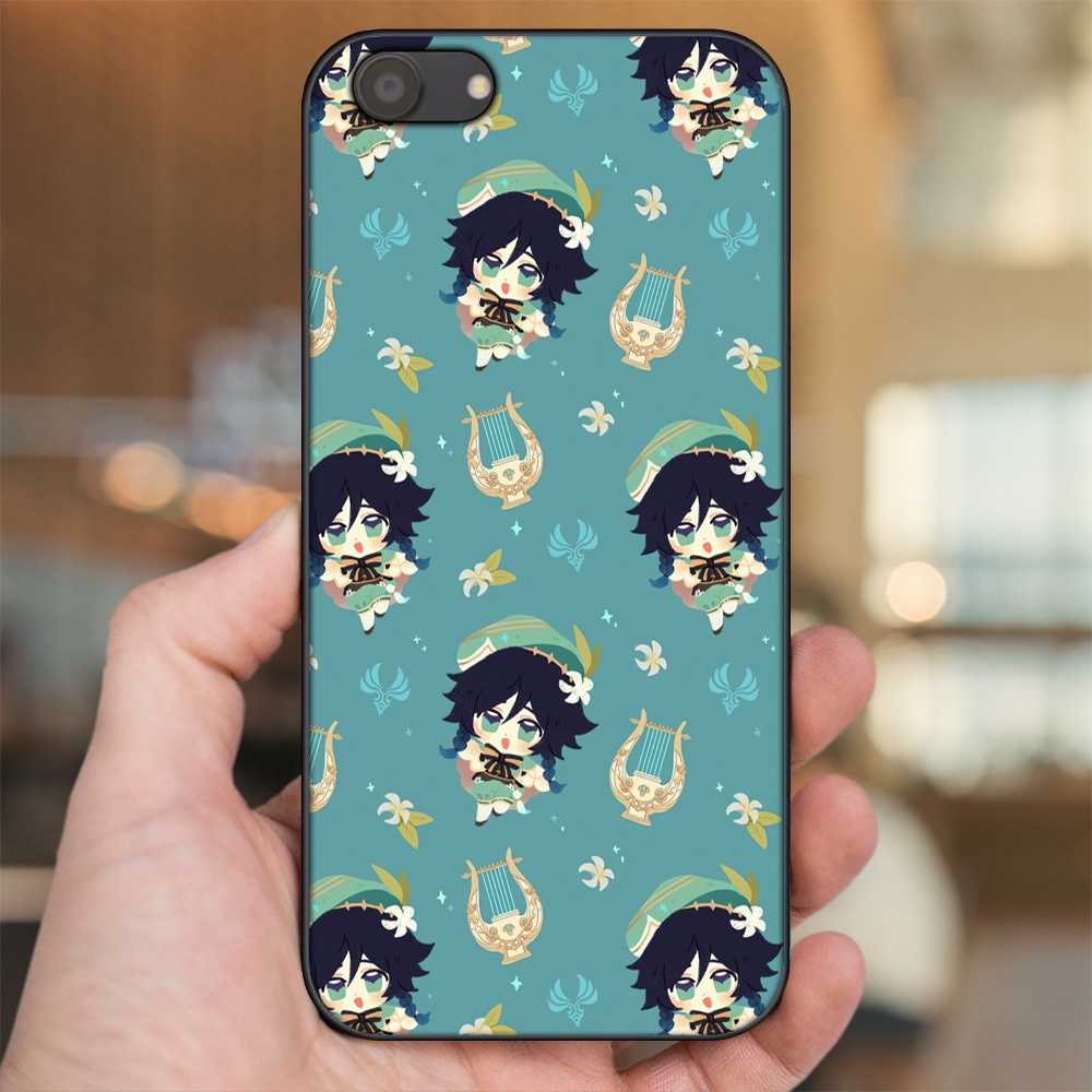 Ốp lưng Oppo A83 viền đen in hình Venti Genshin Impact