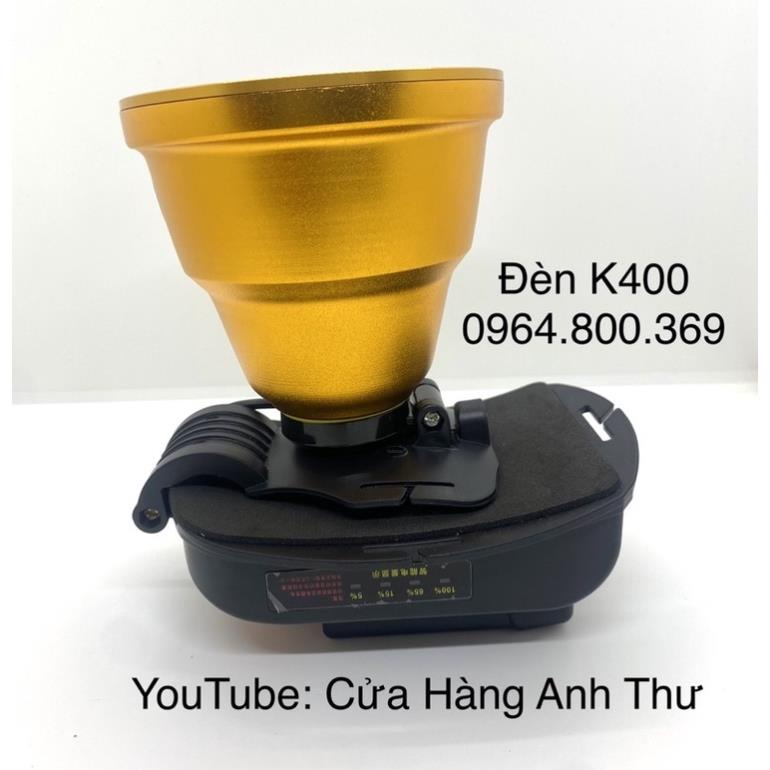 Đèn pin đội đầu siêu sáng, đèn đeo đầu K1000 6 pin , cổng ra USB, bảng hiển thị pin choá 10cm chiếu xa 500M