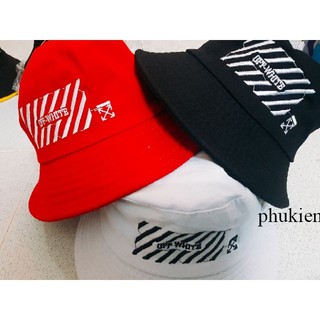 Nón Bucket,Mũ tai bèo Off White-Phong cách Nam Nữ