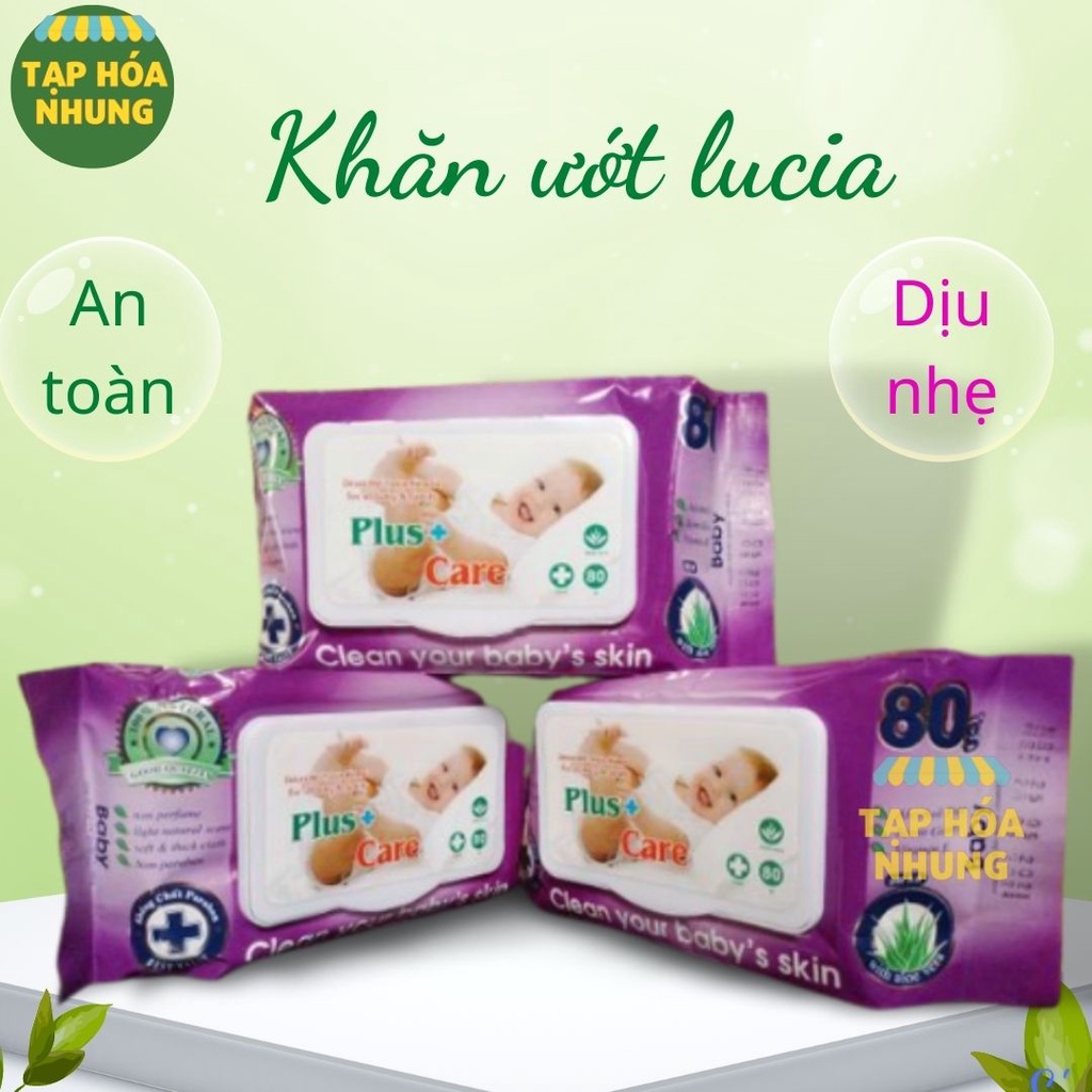 Khăn giấy, khăn  ướt đa năng Lucia 80g- không mùi