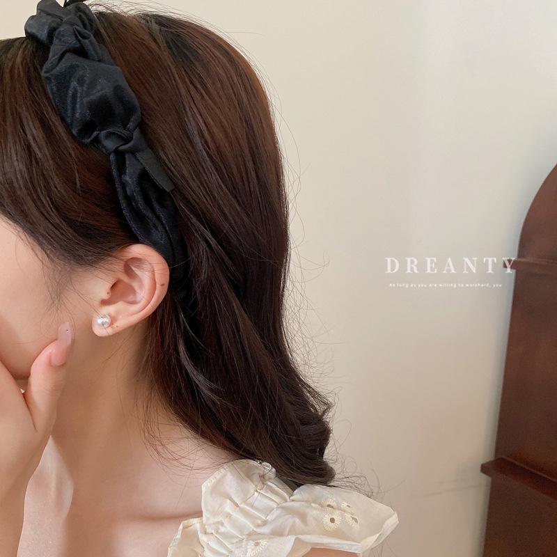 Băng Đô Cài Tóc Thắt Nơ Họa Tiết Chấm Bi Phong Cách Nhật Bản Cổ Điển Thời Trang Cho Nữ