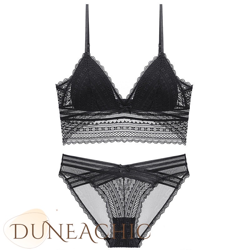 DUNEA Set Đồ Lót Phối Ren Phong Cách Quyến Rũ Dành Cho Nữ