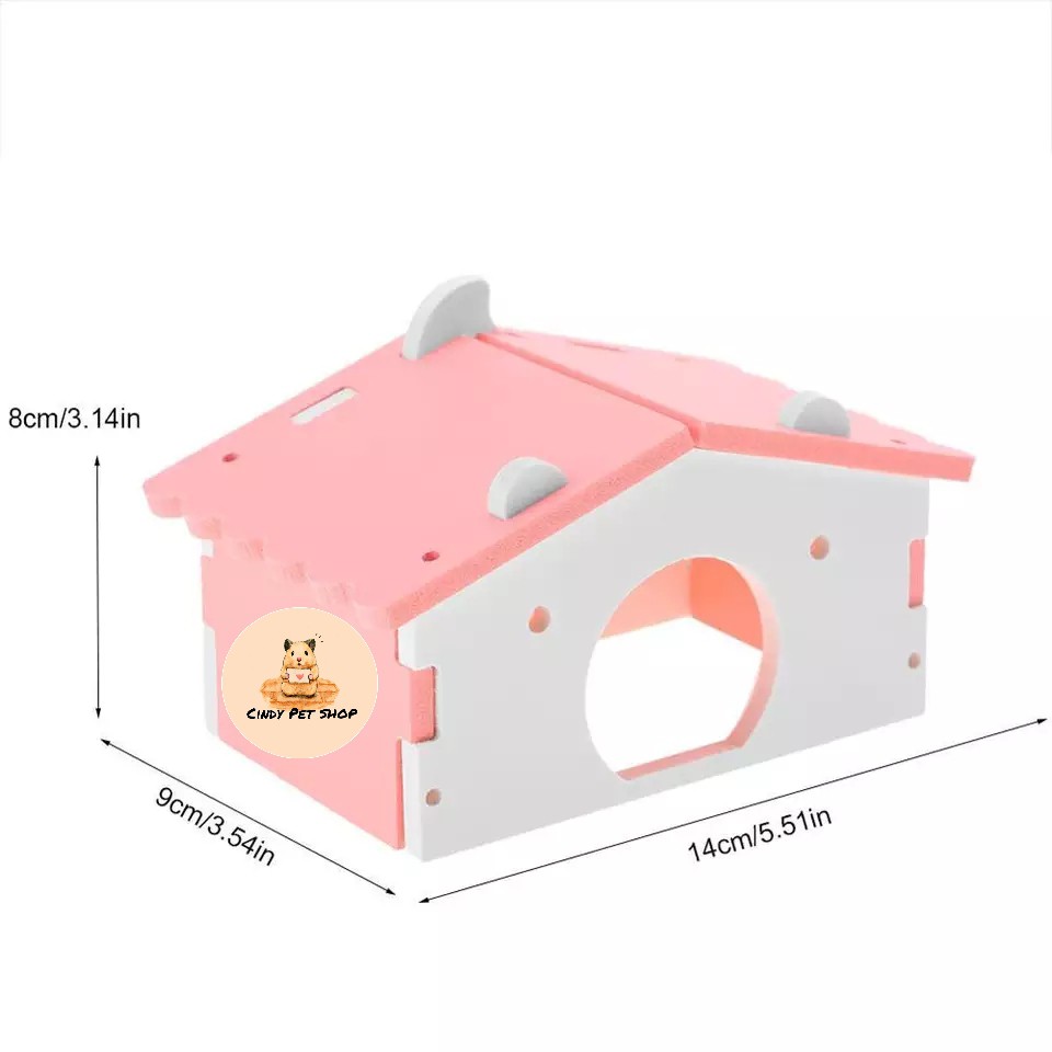 Nhà ngủ lắp ráp hình gấu cho Hamster