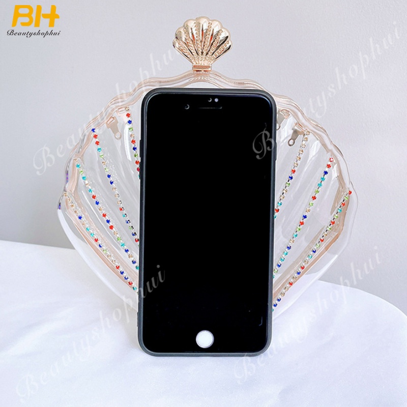 Túi Đeo Chéo Trong Suốt Đính Hạt Thời Trang Cho Nữ