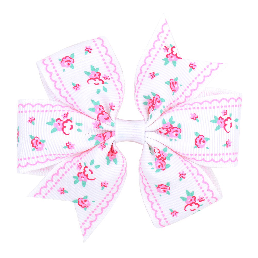Set 20 kẹp tóc nơ KIDSBOWS in họa tiết hoa cúc xinh xắn thời trang cho bé gái